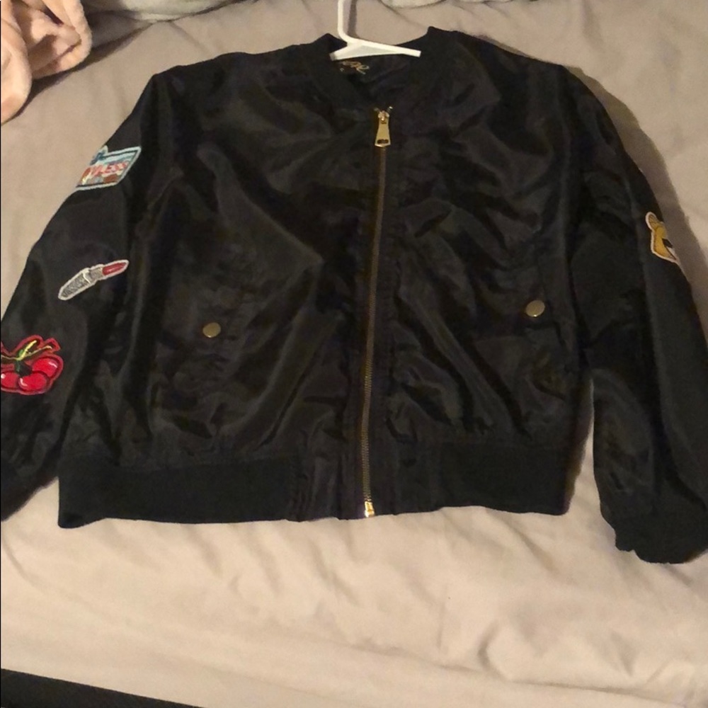 Black bomber jacket